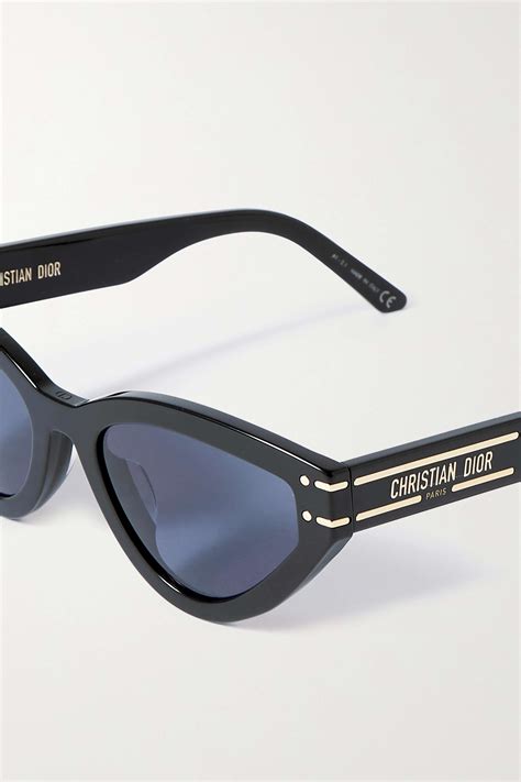 DIOR EYEWEAR DiorSignature B U Cat Eye Acetate And Silver Tone Sunglasses NET A PORTER US