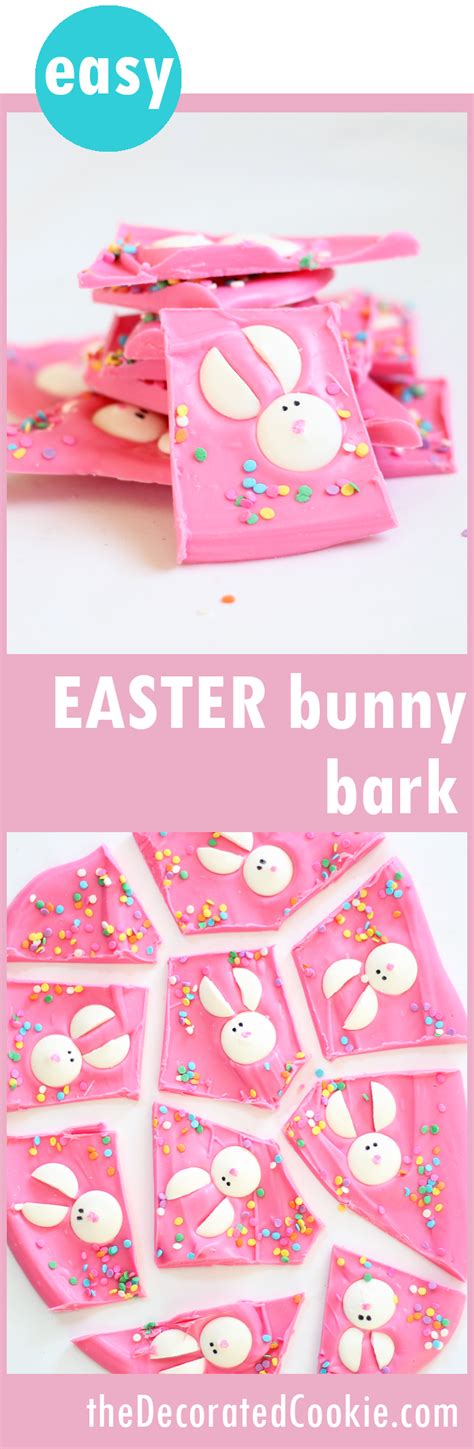 Cute And Easy Easter Bunny Chocolate Bark Easter Bunny Bark Chocolate