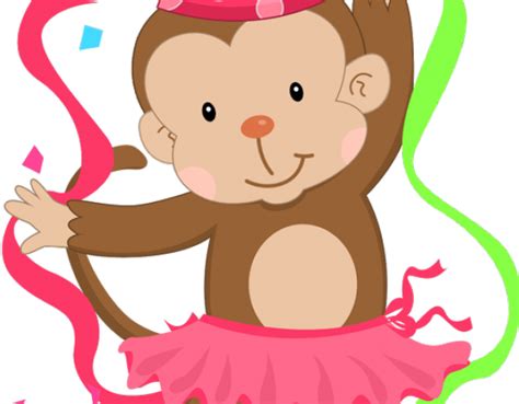Monkey Clipart Carnival Birthday Girl Monkey Cartoon Png Download