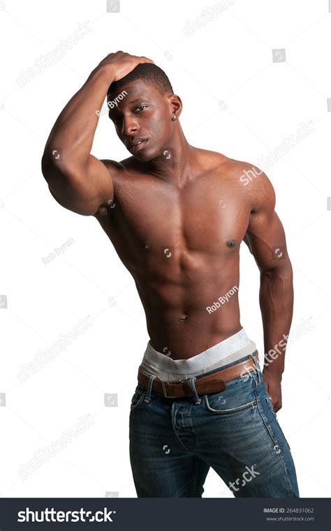 Attractive Handsome African American Black Man Stock Photo 264831062