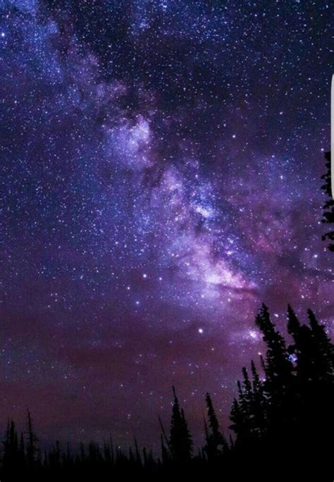 Purple Beautiful Night Sky Sky Aesthetic Star Sky