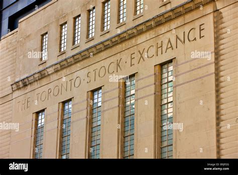 Art Deco Facade Of The Former Toronto Stock Exchange Building In The
