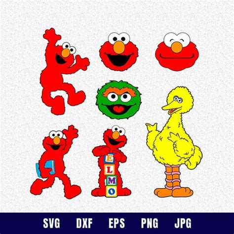 Sesame Street SVG Elmo Svg Collection Sesame Street Vector Etsy