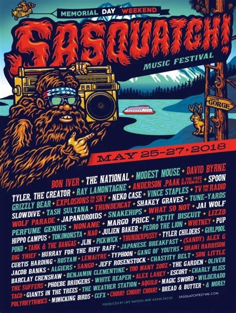 The Sasquatch Music Festival 2018 Lineup Has Just Dropped Daily Hive