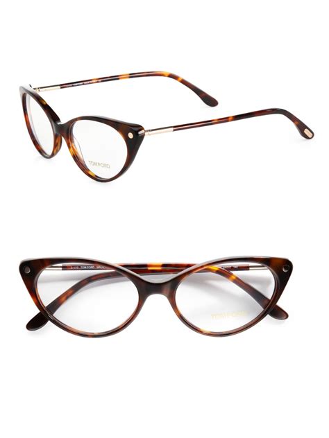 Lyst Tom Ford Modern Cats Eye Plastic Eyeglasses In Brown