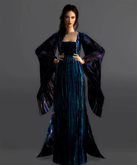 Water Gown Funeral Gown Padme Amidala At Magnolian Farewell Sims 4