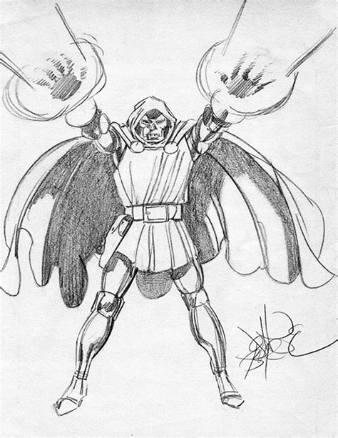 Doctor Doom Sketch By John Byrne 1980 John Byrne Draws
