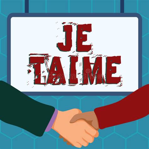 Sign Displaying Je Taime Concept Meaning Expressing I Love You Words