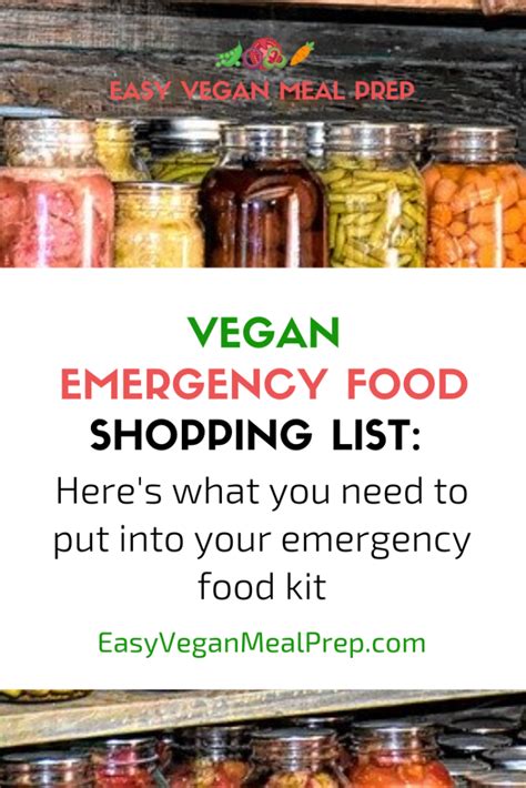 List of emergency foods list. Free vegan emergency food shopping list - PDF printable in ...