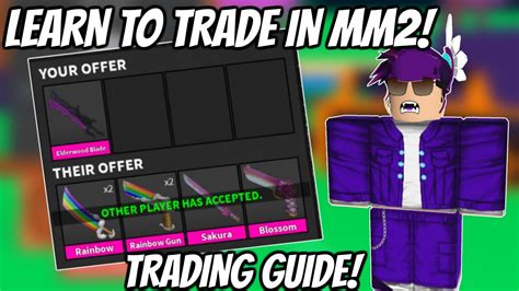 learn how to trade in mm2 roblox murder mystery 2 youtube