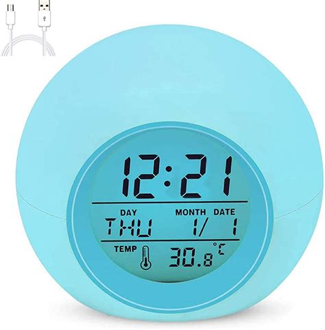 Kids Alarm Clock The 2020 Newest Clock With Rechargeable Battery 7