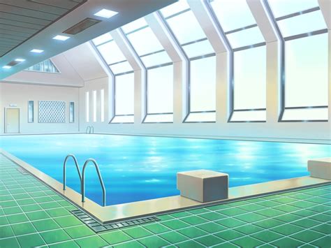 Anime Landscape Sport Swimming Pool Anime Background Swimming Pool