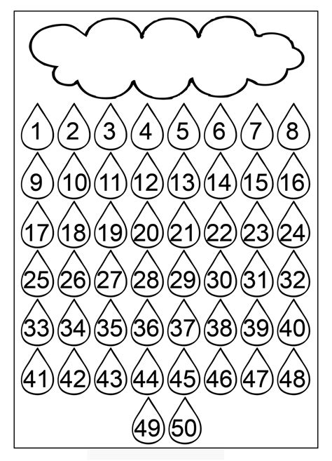 Number Chart 1 To 50
