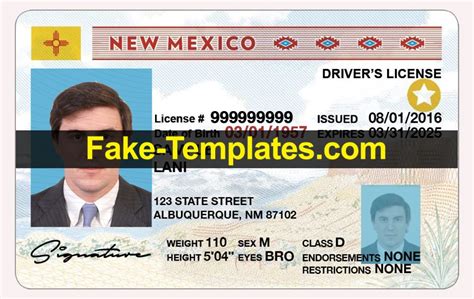 New Mexico Driver License Psd Template 2023