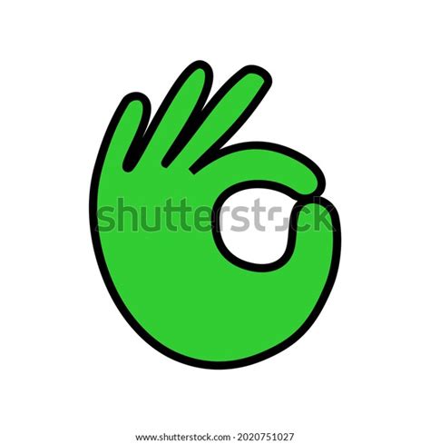 Ok Hand Symbol Vector Illustration Communication Stock Vector Royalty