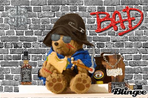 You can buy prints and other stuff here, check it out: Gangster paddinton bear Picture #94863821 | Blingee.com