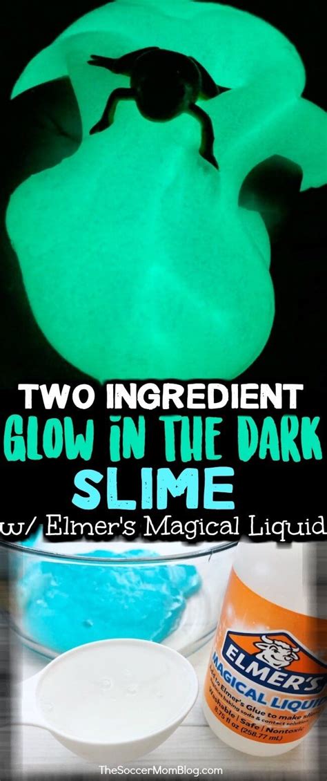 2 Ingredient Glow In The Dark Slime Glow In Dark Slime Slime Recipe