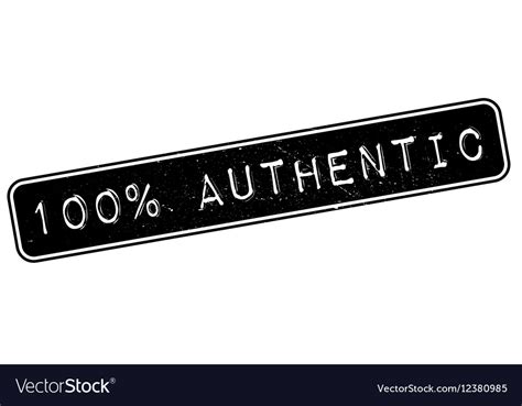 100 Percent Authentic Rubber Stamp Royalty Free Vector Image