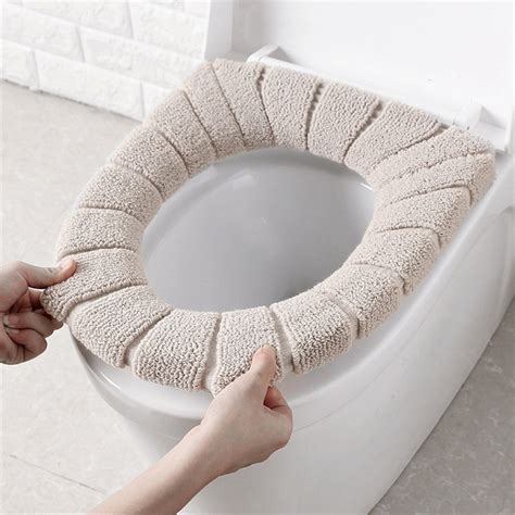 Winter Comfortable Soft Heated Washable Toilet Seat Cover Set Kids