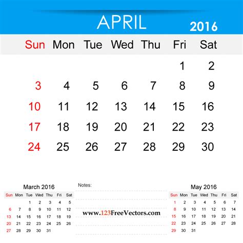 April 2016 Calendar Printable By 123freevectors On Deviantart
