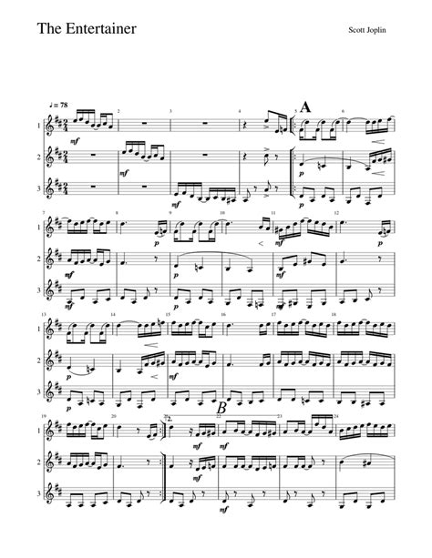 The entertainer scott joplin | piano sheet music. The Entertainer Sheet music for Clarinet | Download free in PDF or MIDI | Musescore.com