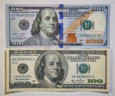 Compare Old And New Notes Of 100 Us Dollars License