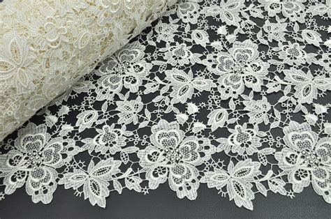 Guipure Lace Enchanted Floral Ivory - DK Fabrics