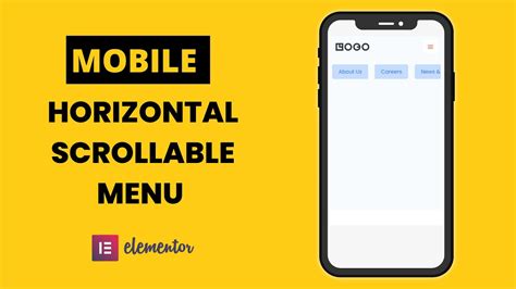 How To Make Mobile Horizontal Scrollable Menu In Elementor Dcreato Academy Youtube