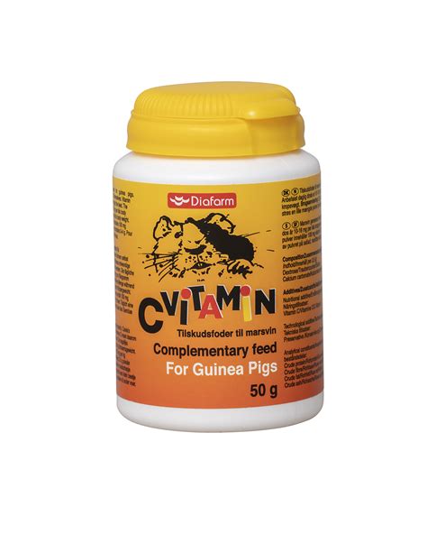 It is a crucial nutrient as it helps in the formation of note: C Vitamin for guinea pigs 50 g - Diafarm