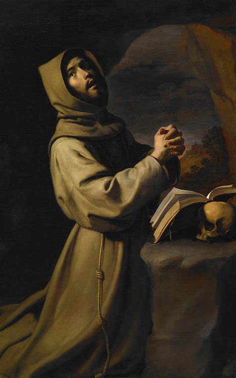 Saint Francis In Meditation Painting By Francisco De Zurbaran Pixels