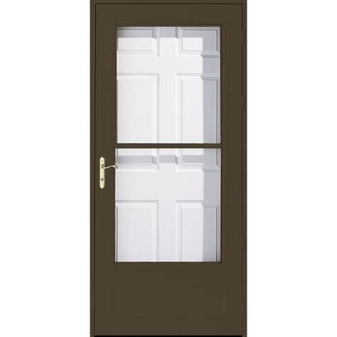 Shop Pella Helena Brown Mid View Safety Wood Core Retractable Screen