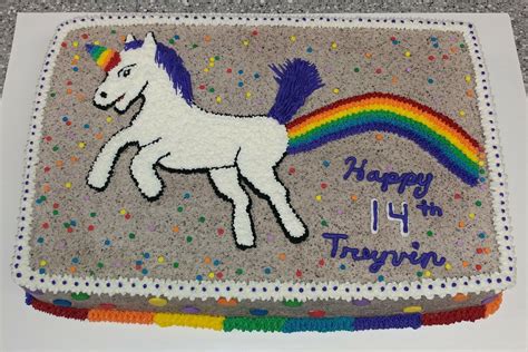Unicorn Farting A Rainbow Birthday Cake By Cupcakes By Flea