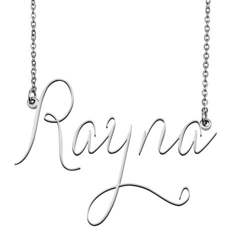 rayna name necklace custom personalized name plate jewelry for birthday christmas t