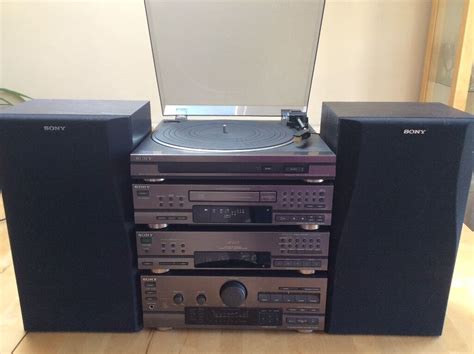Sony Stack Stereo Turntable Cd Player Radio Amplifier In