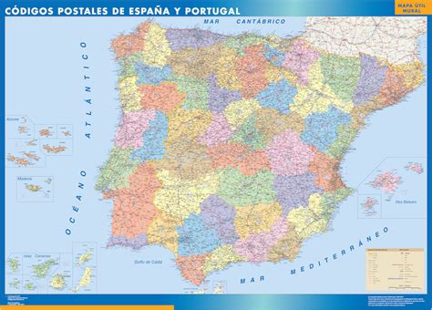 Mapa de España por Códigos Postales Envío mapas gratis en España penínsular