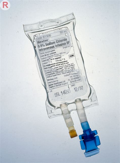 Bag Of Intravenous Saline For Infusion Wellcome Collection