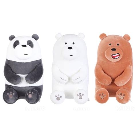 Sitting We Bare Bears Plush Toy By Miniso Shopee Philippines