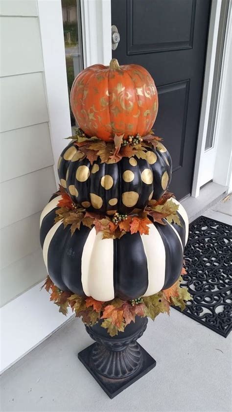 Painted Stacked Pumpkins Decoration Pictures Photos And Images For