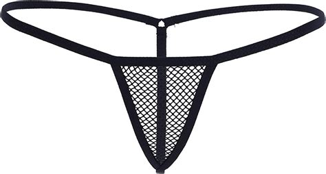 Tiaobug Women Lingerie Extreme Mesh Micro Thong G String Bikini Panties