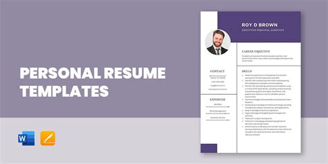 Personal Resume Template 12 Free Word Pdf Document Download