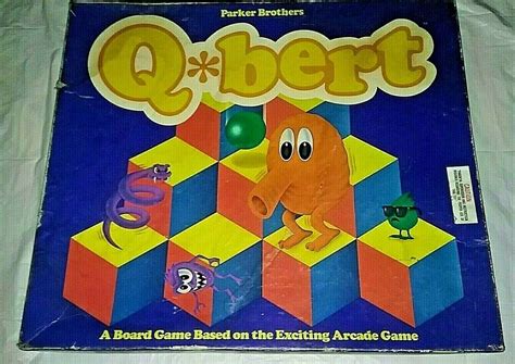 Vintge 1983 Q Bert Board Game Retro Arcade By Parker Brothers 2 Players