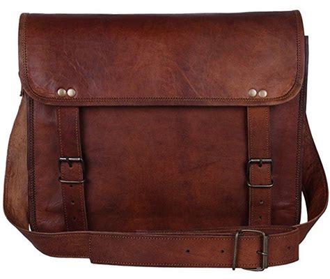 Leather Vintage Rustic Crossbody Messenger Courier Satchel Bag T Men