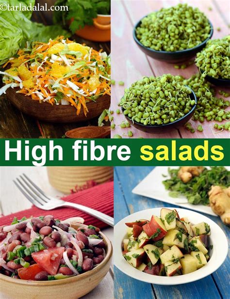 Most people get far less fiber than recommended. High Fibre salad recipes, Fibre Rich Indian salad recipes.