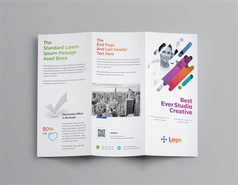 Colorful Professional Tri-Fold Brochure Template 001204 - Template Catalog