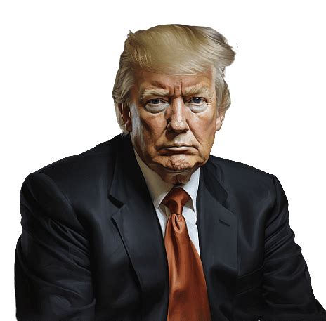 Download Donald Trump Close Up Portrait Transparent Png Stickpng