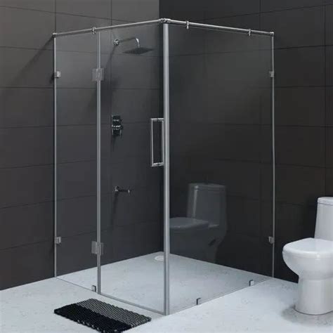 bathroom shower glass partition shape quadrant at rs 375 square feet in new delhi