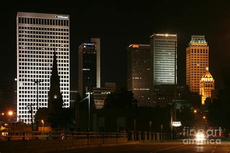 Tulsa Oklahoma Skyline At Night Photograph By Bill Cobb Pixels
