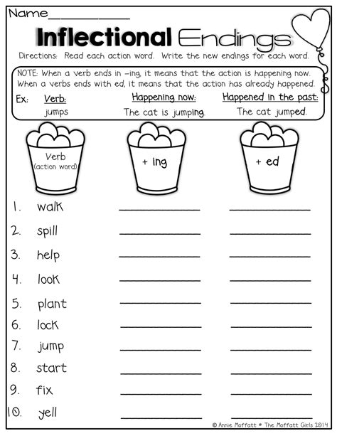 Free Printable Spelling Worksheets With Inflectional Endings