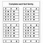 Fact Family Worksheets Addition And Subtraction