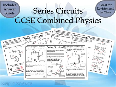 Series Circuits Gcse Physics Worksheets Teaching Resources